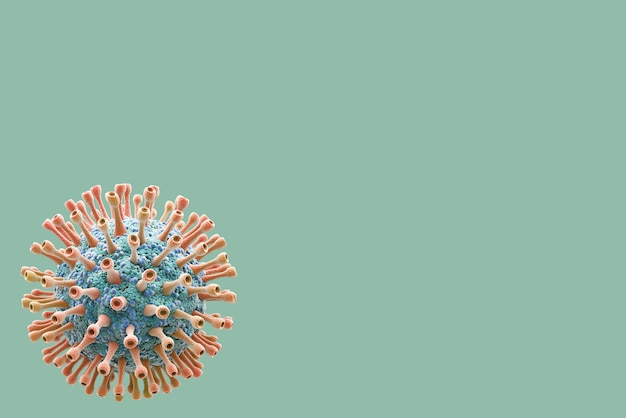 Ilustración 3D de la situación del coronavirus.