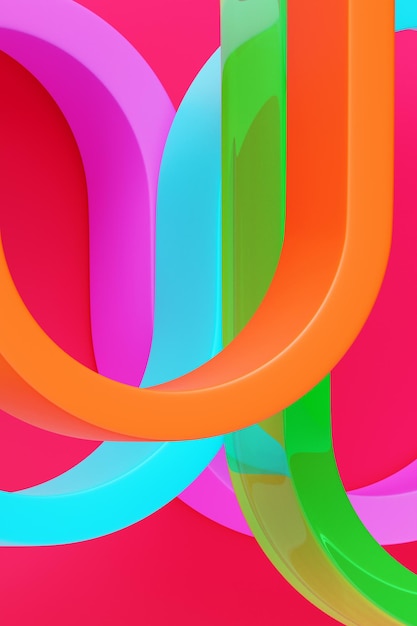 Ilustración 3d de superficie de onda colorida geométrica Patrón de formas geométricas simples