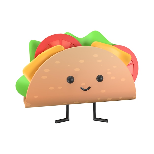 Foto ilustración 3d de tacos