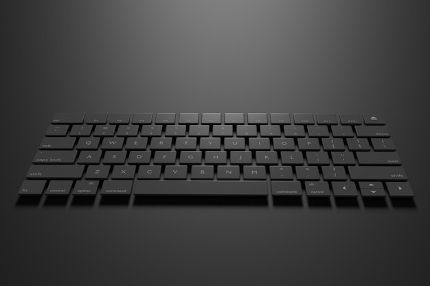 Ilustración 3d de teclado