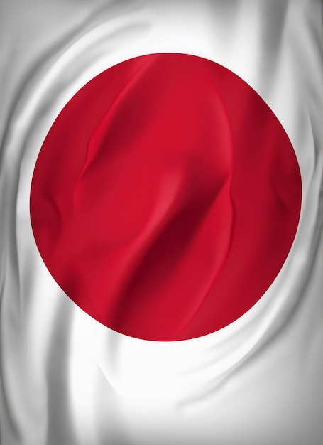 Ilustración en 3D de la textura de la bandera de Japón