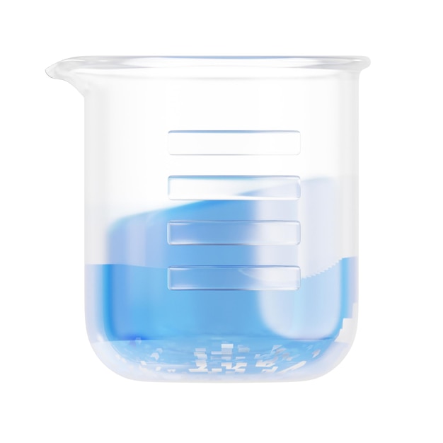 Ilustración en 3D del vaso