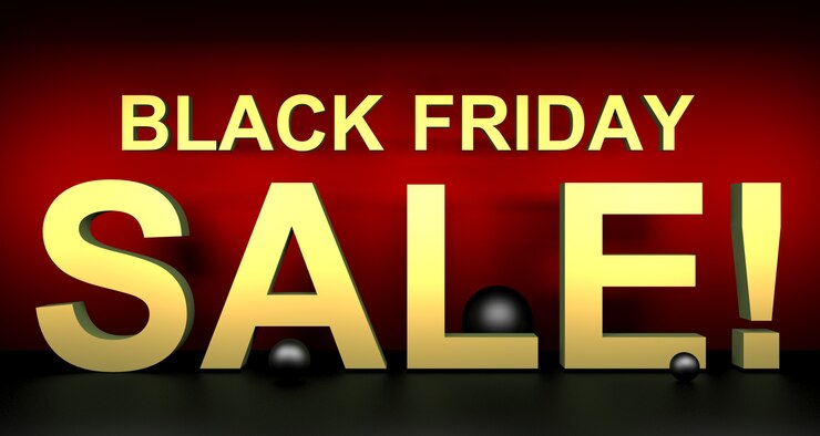 Foto ilustración 3d de venta de viernes negro.