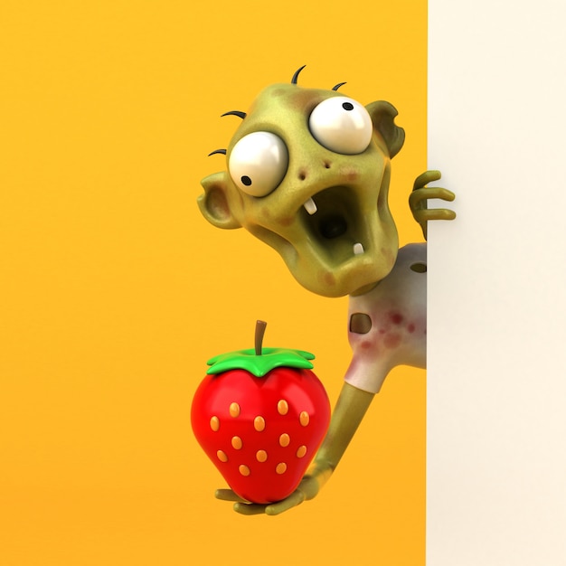 Ilustración 3D de zombies divertidos