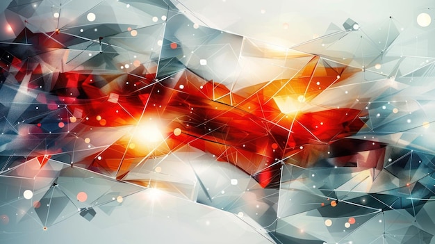 una ilustración abstracta colorida de un fondo abstracto rojo y naranja