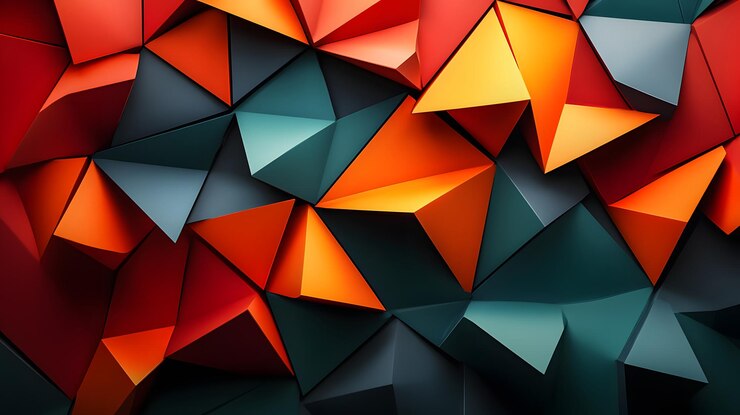 una ilustración abstracta colorida de un papel colorido con un fondo negro