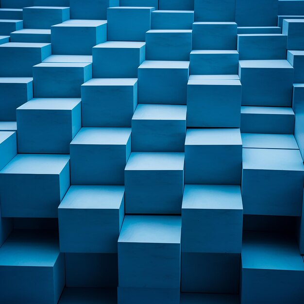 Foto ilustración abstracta del fondo de cubos azules diseño de fondo futurista