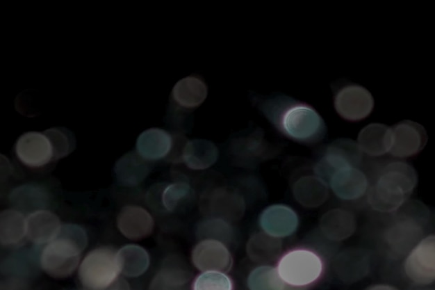 Ilustración abstracta de fondo de luces borrosas coloridas, efecto bokeh, sobre fondo negro