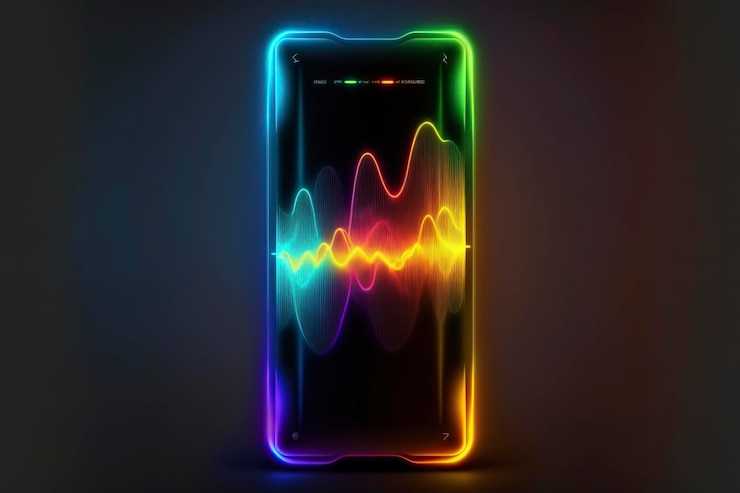 Foto ilustración abstracta del gráfico de decibelios de sonido imagen generada por ia