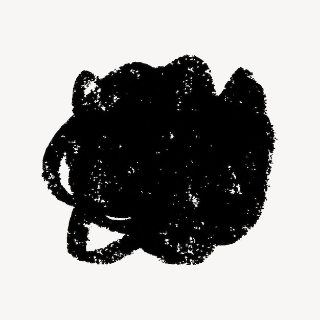 Ilustración abstracta de manchas de tinta negra