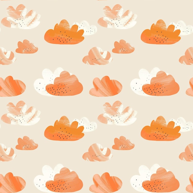 Ilustración abstracta patrón nubes diseño del cielo soñador