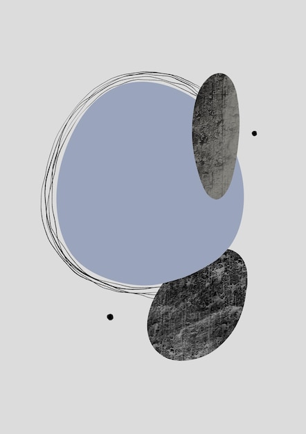 Ilustración abstracta pintada a mano. Fondo de impresión de arte minimalista. Plantilla de póster.
