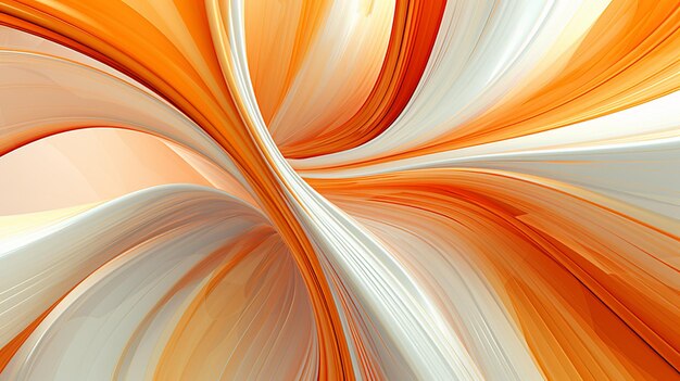 Ilustración abstracta que presenta una combinación de colores blanco y naranja que crea una composición visualmente cautivadora y dinámica que evoca una sensación de energía, vitalidad y modernidad Generative Ai