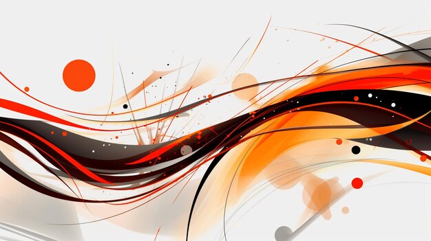 Ilustración abstracta que presenta una combinación de colores blanco y naranja que crea una composición visualmente cautivadora y dinámica que evoca una sensación de energía, vitalidad y modernidad Generative Ai