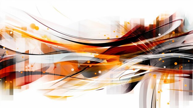 Ilustración abstracta que presenta una combinación de colores blanco y naranja que crea una composición visualmente cautivadora y dinámica que evoca una sensación de energía, vitalidad y modernidad Generative Ai