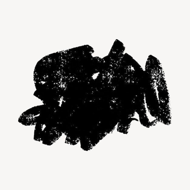 Ilustración abstracta de trazo de pincel de tinta negra