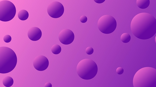 Ilustración abstracta voladora de bola púrpura sobre fondo rosa y púrpura Hermosa bola púrpura brillante flotante Usar imágenes en publicidad de moda y cosméticos de entretenimiento