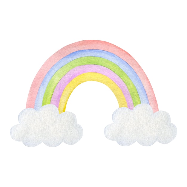 Foto ilustración acuarela de un arco iris