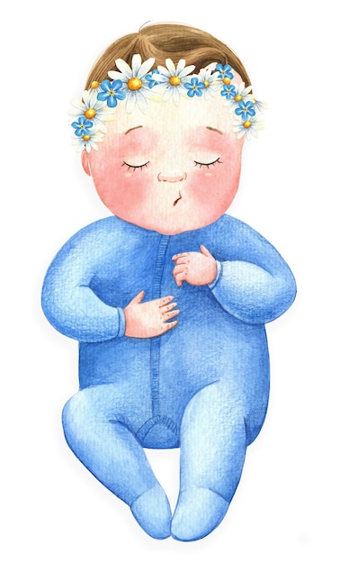 Ilustración acuarela de baby shower