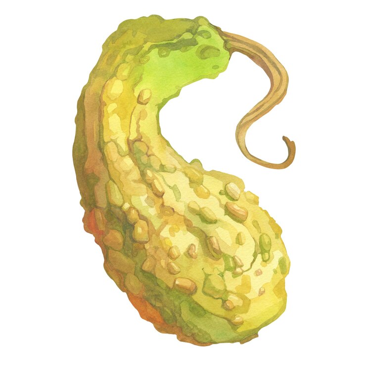 Ilustración acuarela de calabaza de otoño aislada sobre fondo blanco