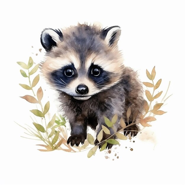 Ilustración de los adorables bebés animales