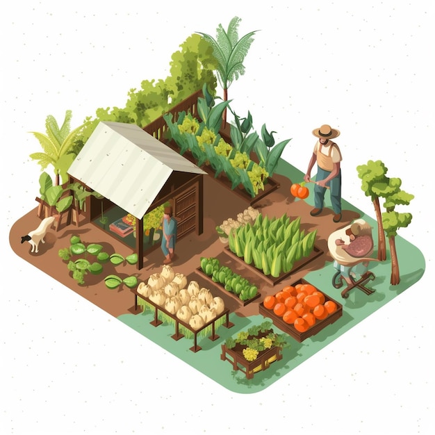 Ilustración del agricultor