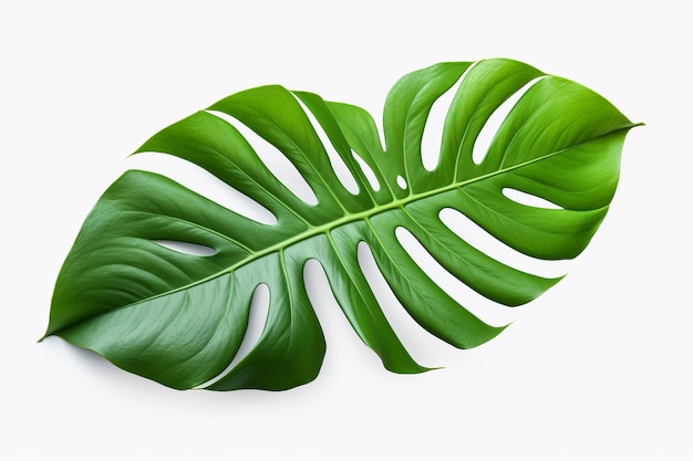 Ilustración aislada de la hoja de monstera tropical png fondo blanco