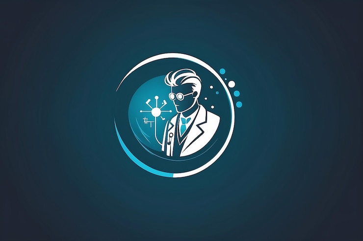 Foto ilustración aislada de la plantilla de diseño de iconos de médicos