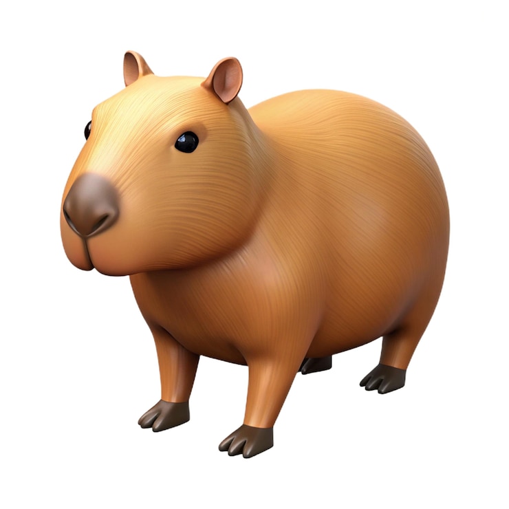 Foto ilustración al estilo de dibujos animados capybara 3d