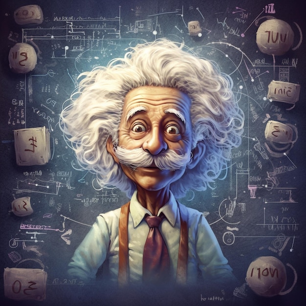 Ilustración de Albert Einstein