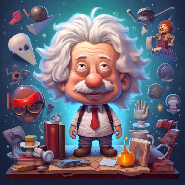 Foto ilustración de albert einstein