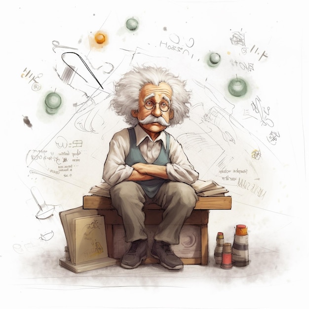 Ilustración de Albert Einstein