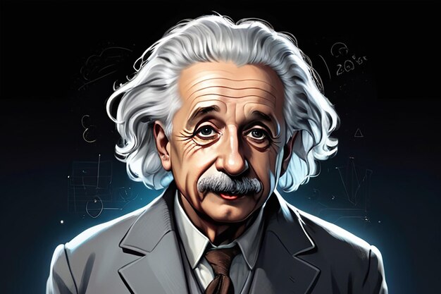 Foto ilustración de albert einstein