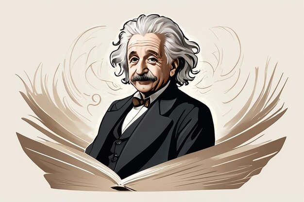 Foto ilustración de albert einstein