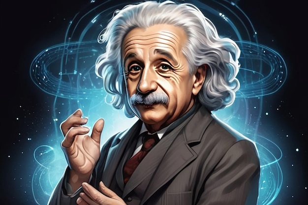 Foto ilustración de albert einstein