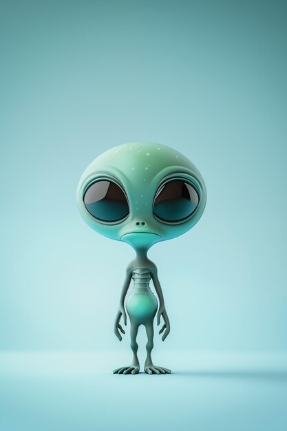 Foto ilustración de un alienígena verde