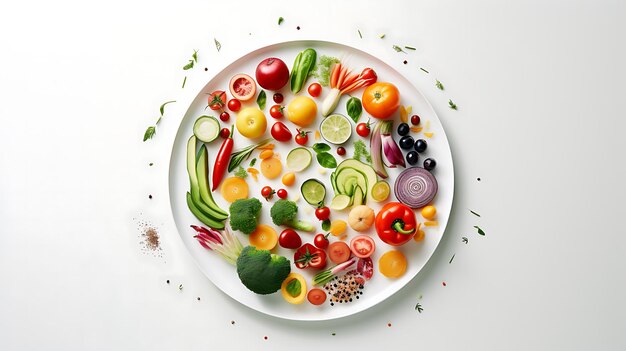 Ilustración de alimentos saludables