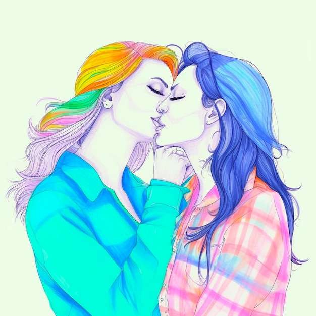 Foto ilustración de amor lgbtq