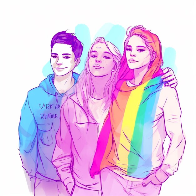 Foto ilustración de amor lgbtq