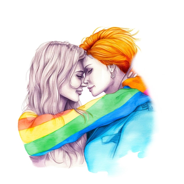 Foto ilustración de amor lgbtq