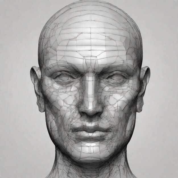 Ilustración de la anatomía facial humana