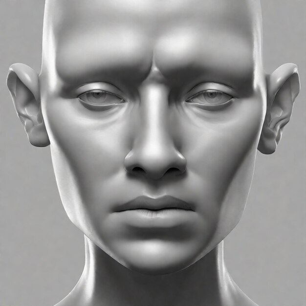 Ilustración de la anatomía facial humana