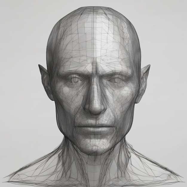 Ilustración de la anatomía facial humana