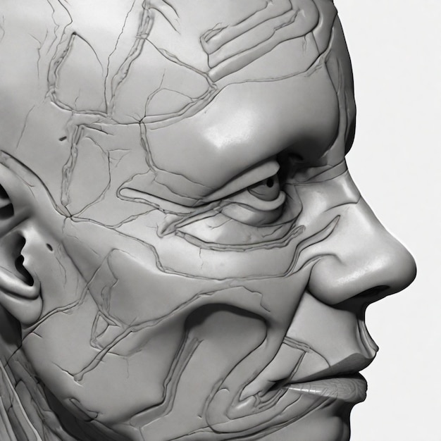 Ilustración de la anatomía facial humana