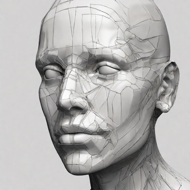 Ilustración de la anatomía facial humana