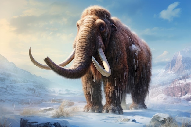 Ilustración de un animal mamut Generar Ai