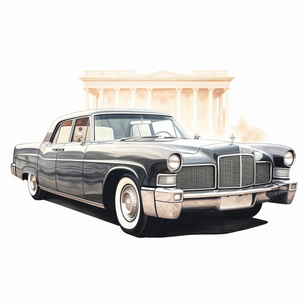 Foto ilustración antigua de lincoln continental para la venta