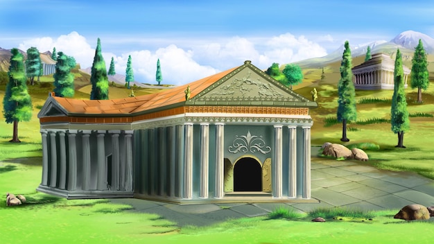 Ilustración del antiguo templo romano