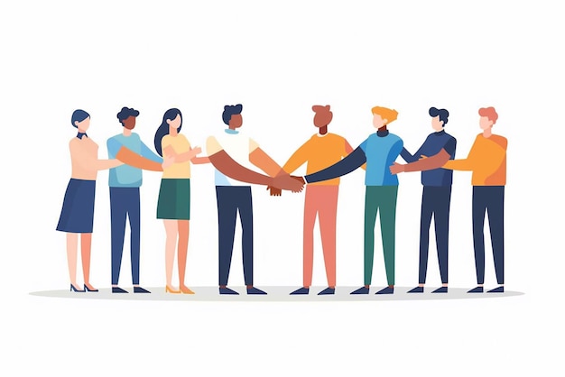 Ilustración de apretón de manos que simboliza una amistad feliz para el día de la amistad