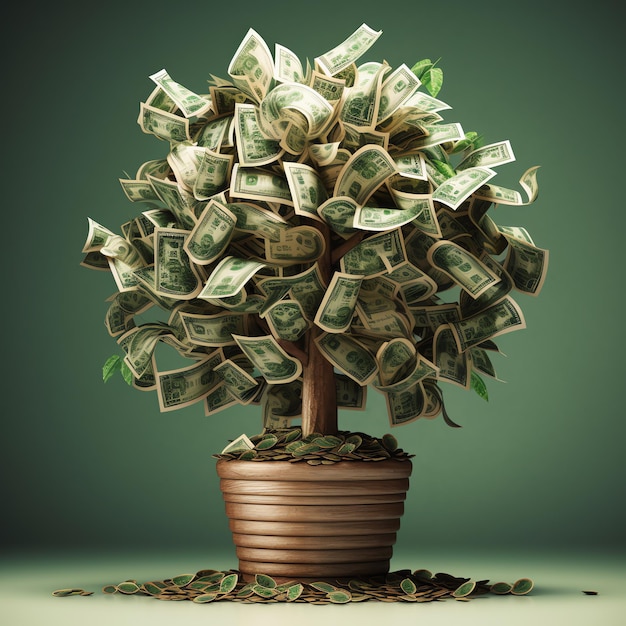 Una ilustración de árbol de dinero